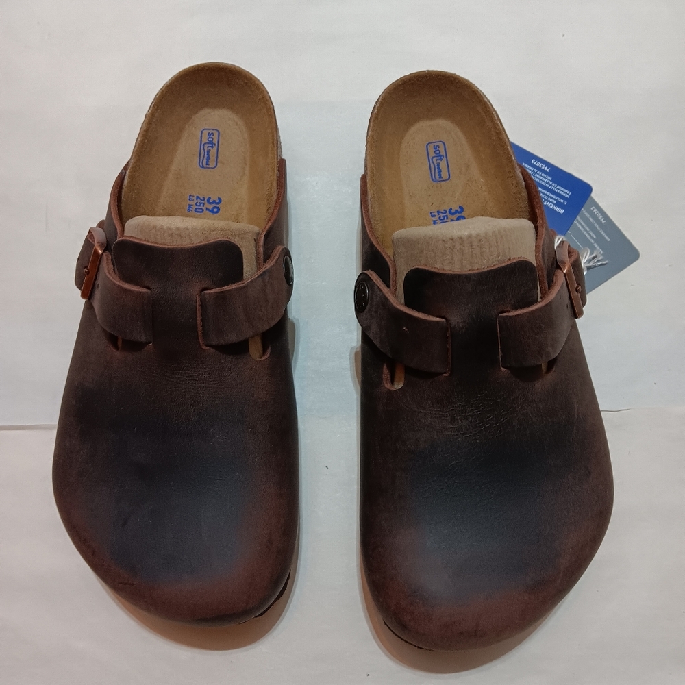 BIREKNSTOCK Boston Habana Oiled Leather Size 39 (US L8, M6) 0159711 Reg Fit Soft - Picture 7 of 9